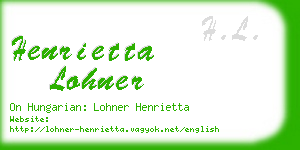 henrietta lohner business card